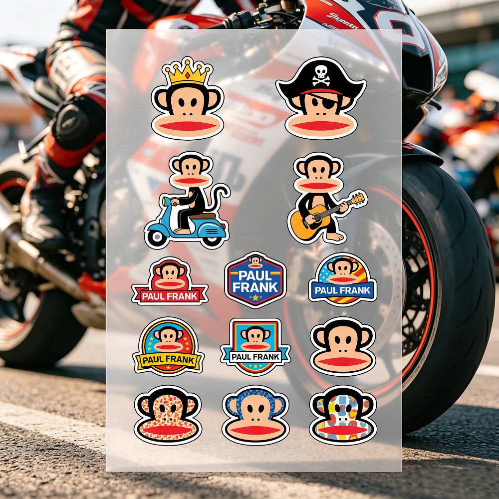 Laptop Accessories Brand - Stiker Sepeda Motor P-Paul F-Frank Merek