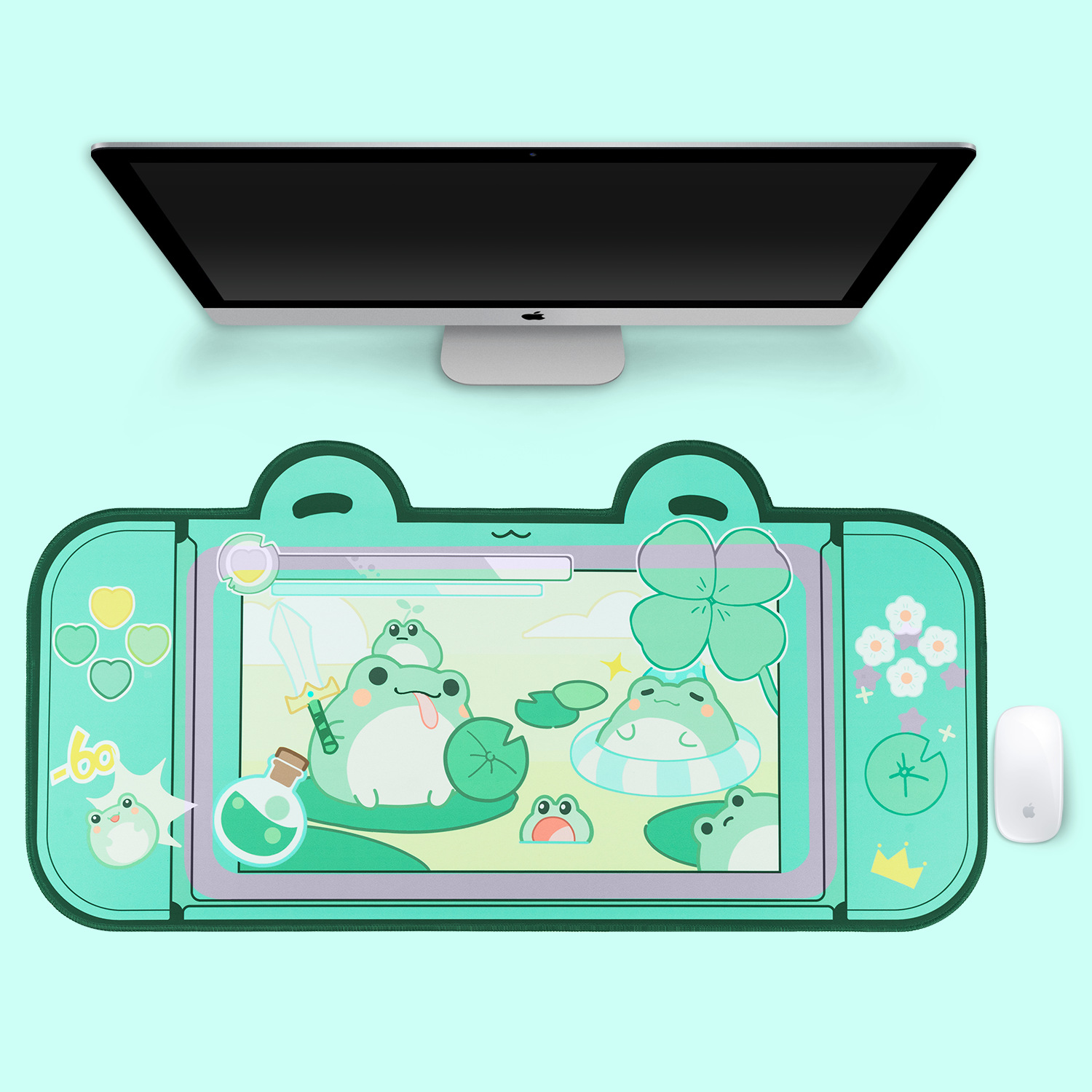 Laptop Accessories Pink - Ekstra Besar Alas Mouse Gaming Lucu