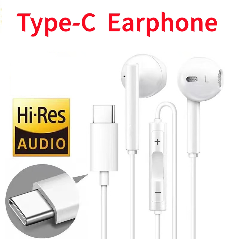 Laptop Accessories Headphones - Headphone Berkabel Tipe C untuk Ponsel