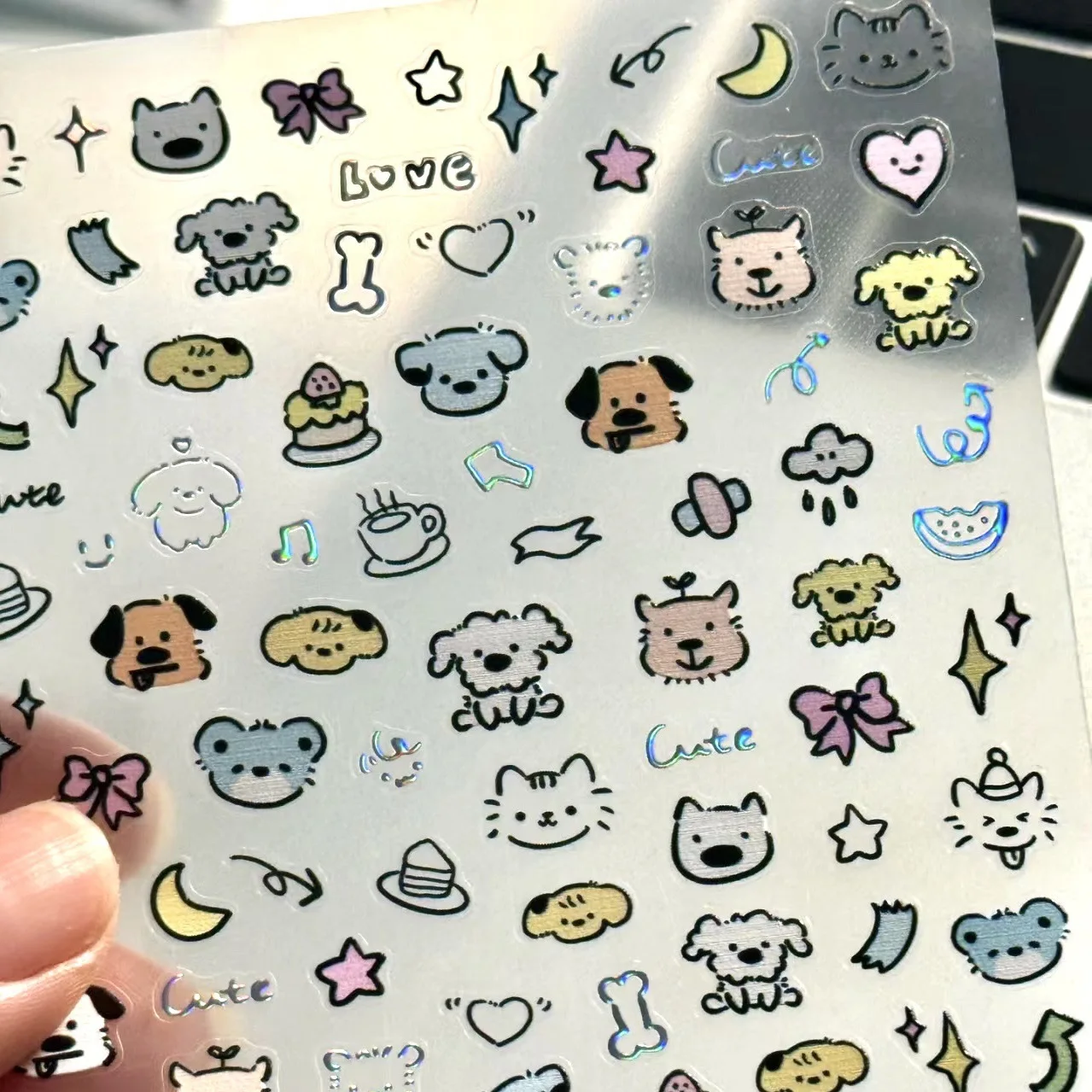 Laptop Accessories Headphones - 3 buah stiker stiker kelinci anak