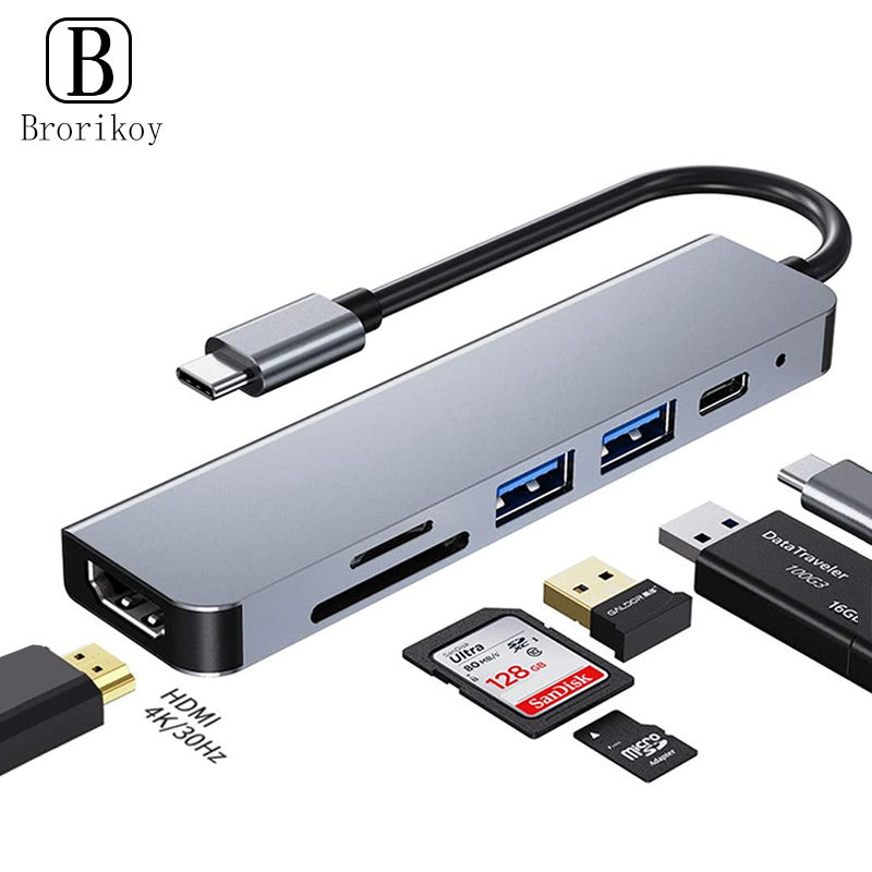 Usb C Docking Hub - Stasiun Dok Tipe C PD 6