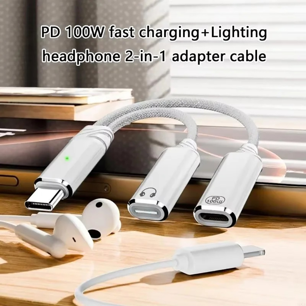 USB C Splitter 2 In 1 Headphon - Laptop Accessories Headphones ulasan dan harga