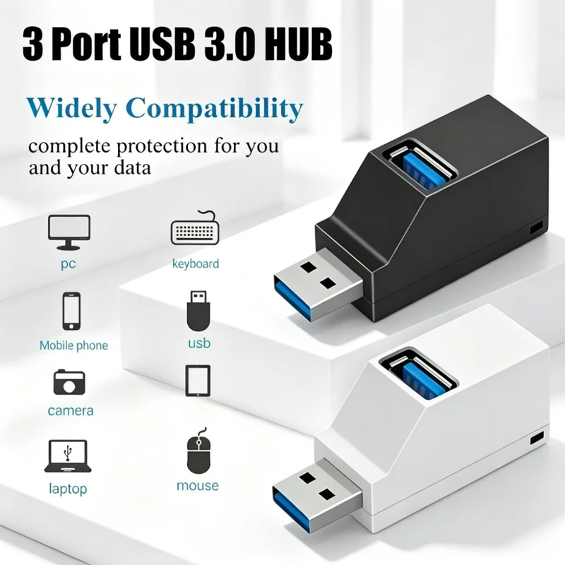 USB 3.0 2.0 Hub Splitter 3 Por - Laptop Accessories Usb ulasan dan harga