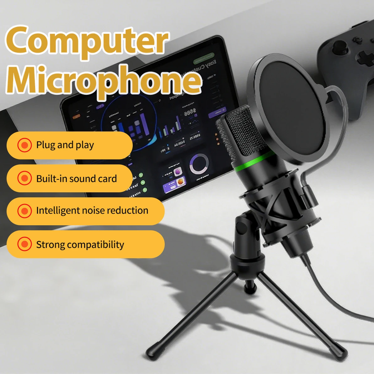 Mikrofon Kondensor USB Berkabe - Laptop Accessories Usb ulasan dan harga