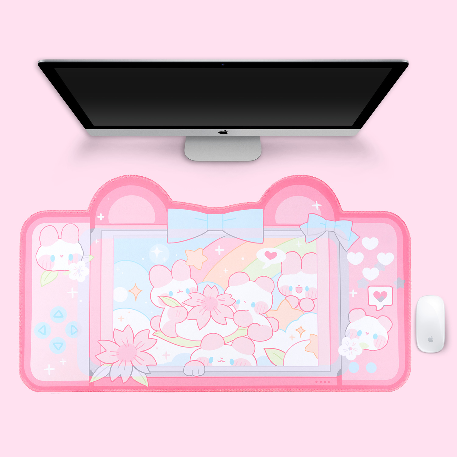 Ekstra Besar Alas Mouse Gaming - Laptop Accessories Pink ulasan dan harga
