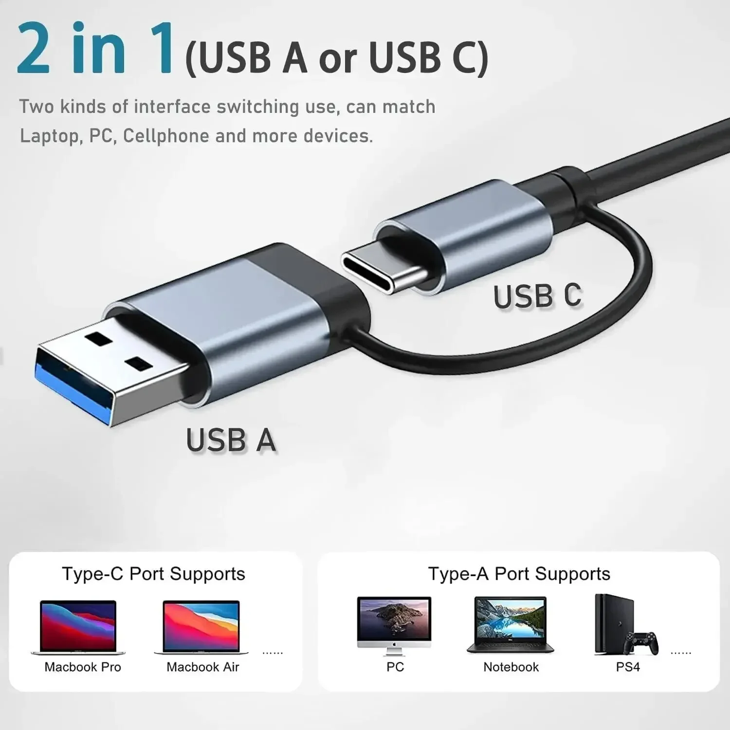 Hub USB-C 8 In 2 dengan Pembac - Usb C Docking Hub ulasan dan harga