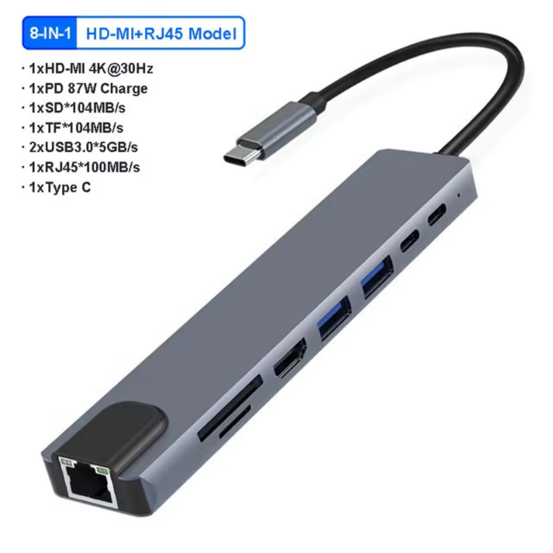 Hub Dok 4K USB ekstensi, HUB D - Usb C Docking Hub ulasan dan harga