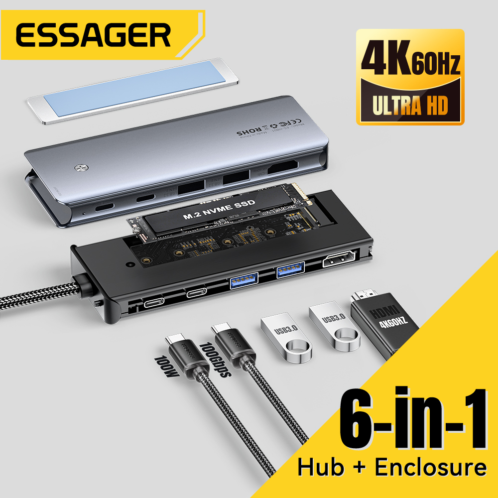Essager USB C Hub, dengan M.2  - Usb C Docking Hub ulasan dan harga