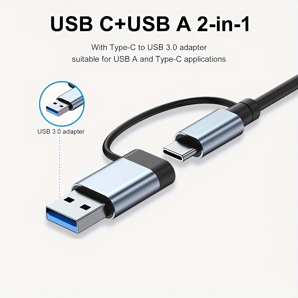 2 In 1 USB3.0 Hub 7 Port Tipe  - Laptop Accessories Usb ulasan dan harga