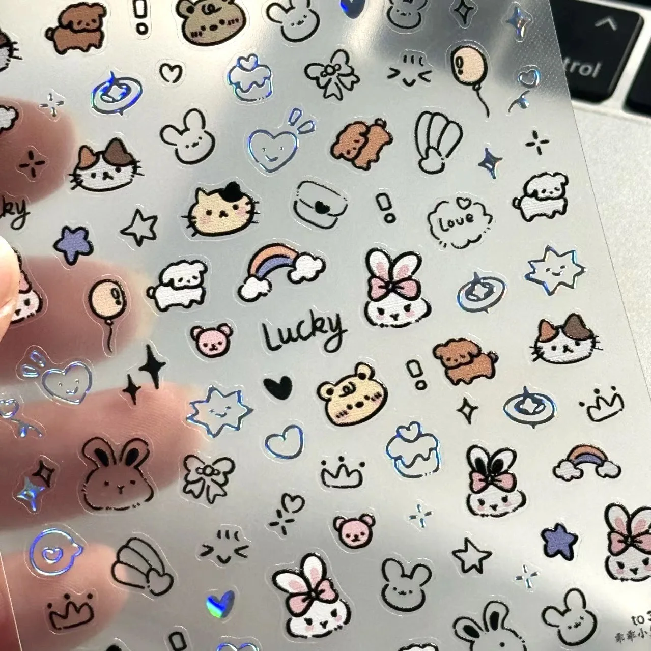 3 buah stiker stiker kelinci a - Laptop Accessories Headphones ulasan dan harga