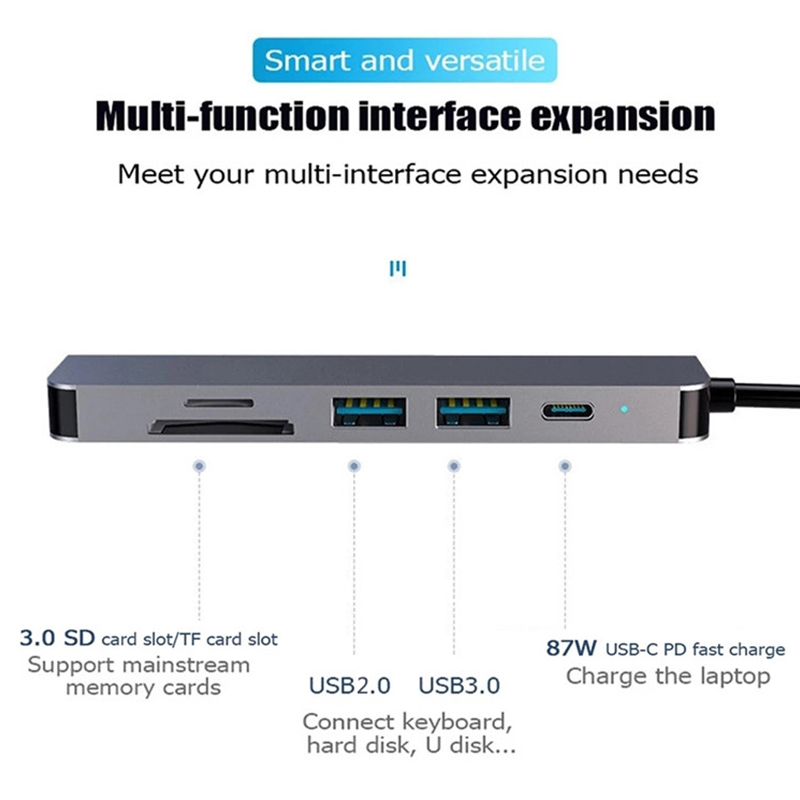 Stasiun Dok Tipe C PD 6 In 1 M - Usb C Docking Hub ulasan dan harga