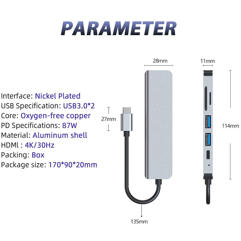 Stasiun Dok Tipe C PD 6 In 1 M - Usb C Docking Hub ulasan dan harga